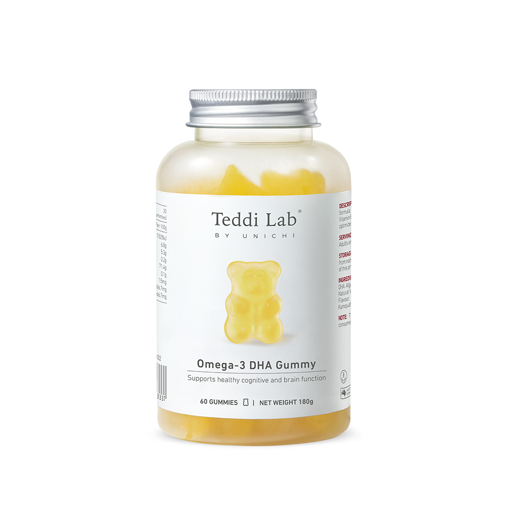 Teddi Lab by Unichi Omega-3 DHA Gummy 60 Gummies bottle front product image