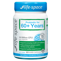 Life-Space Probiotic for 60+ Years 60 Capsules front product packaging