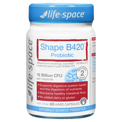 Life-Space Shape B420 Probiotic 60 Capsules front product packaging