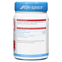 Life-Space Shape B420 Probiotic 60 Capsules directions and probiotic strains label