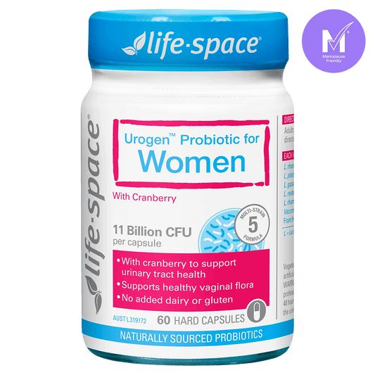 Life-Space Urogen Probiotic for Women 60 Capsules front product packaging