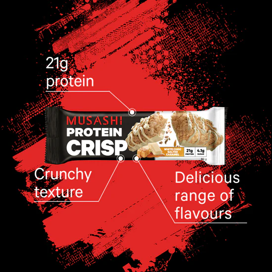 Musashi Protein Crisp-White Choc Cookies & Cream 60g*12