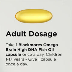 Blackmores Omega Brain High DHA Fish Oil Dosage Instructions