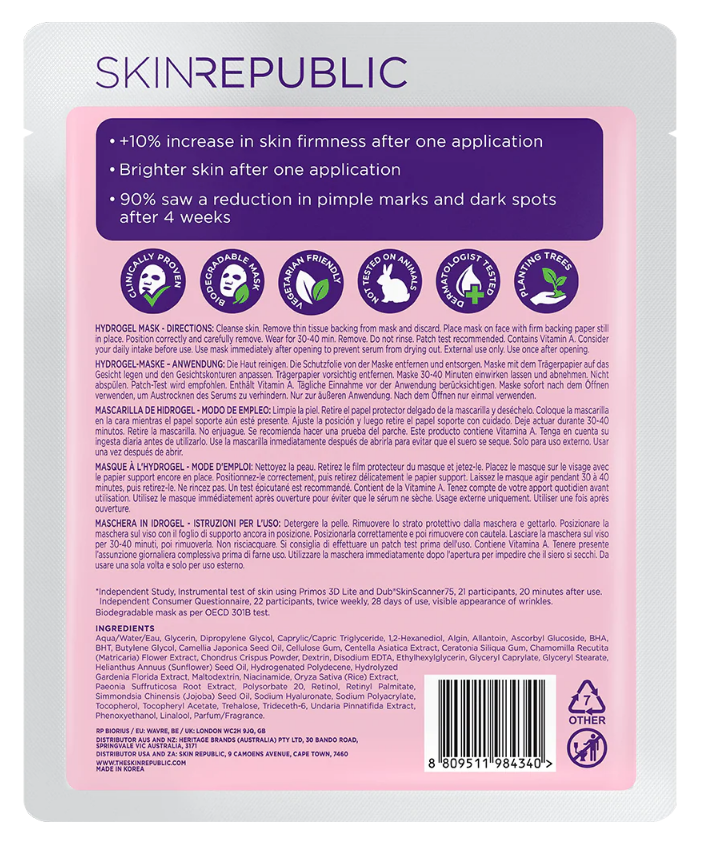 Skin Republic Retinol Hydrogel Mask 25g