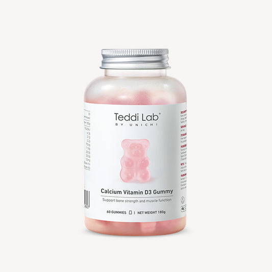 Teddi Lab by Unichi Calcium Vitamin D3 Gummy 60 Gummies bottle front product image