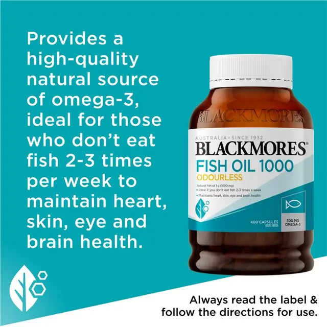 Blackmores Odourless Fish Oil 1000 Benefits