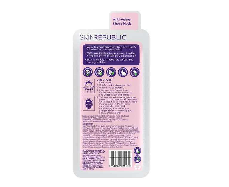 Skin Republic Retinol Infusion Face Mask 25ml (10 Pack)