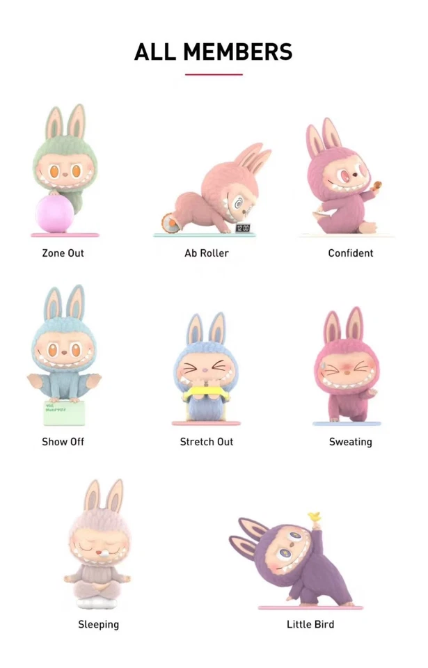 POP MART Labubu THE MONSTERS Lazy Yoga Series Figures Single Blind Box (Random)