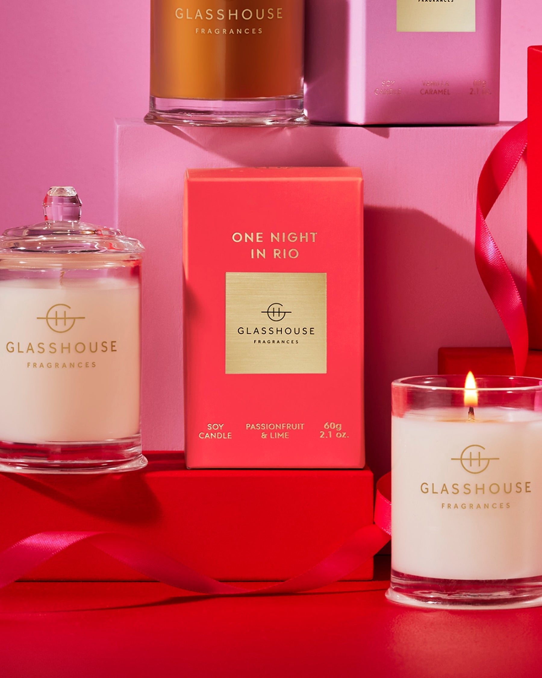 Glasshouse Fragrances One Night in Rio 60g Scented Candle lifestyle image