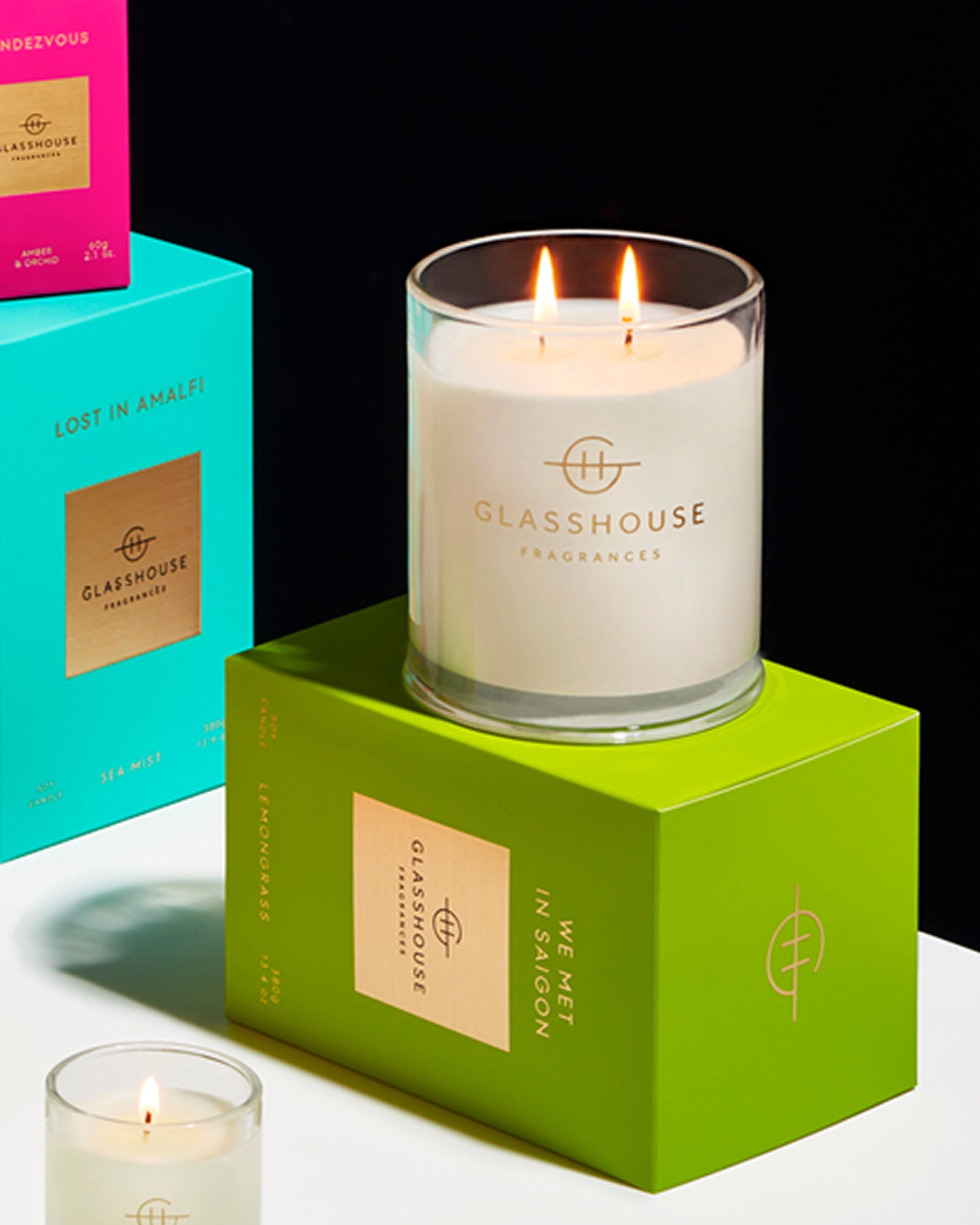 Glasshouse Fragrances We Met in Saigon 380g scented candle lifestyle image