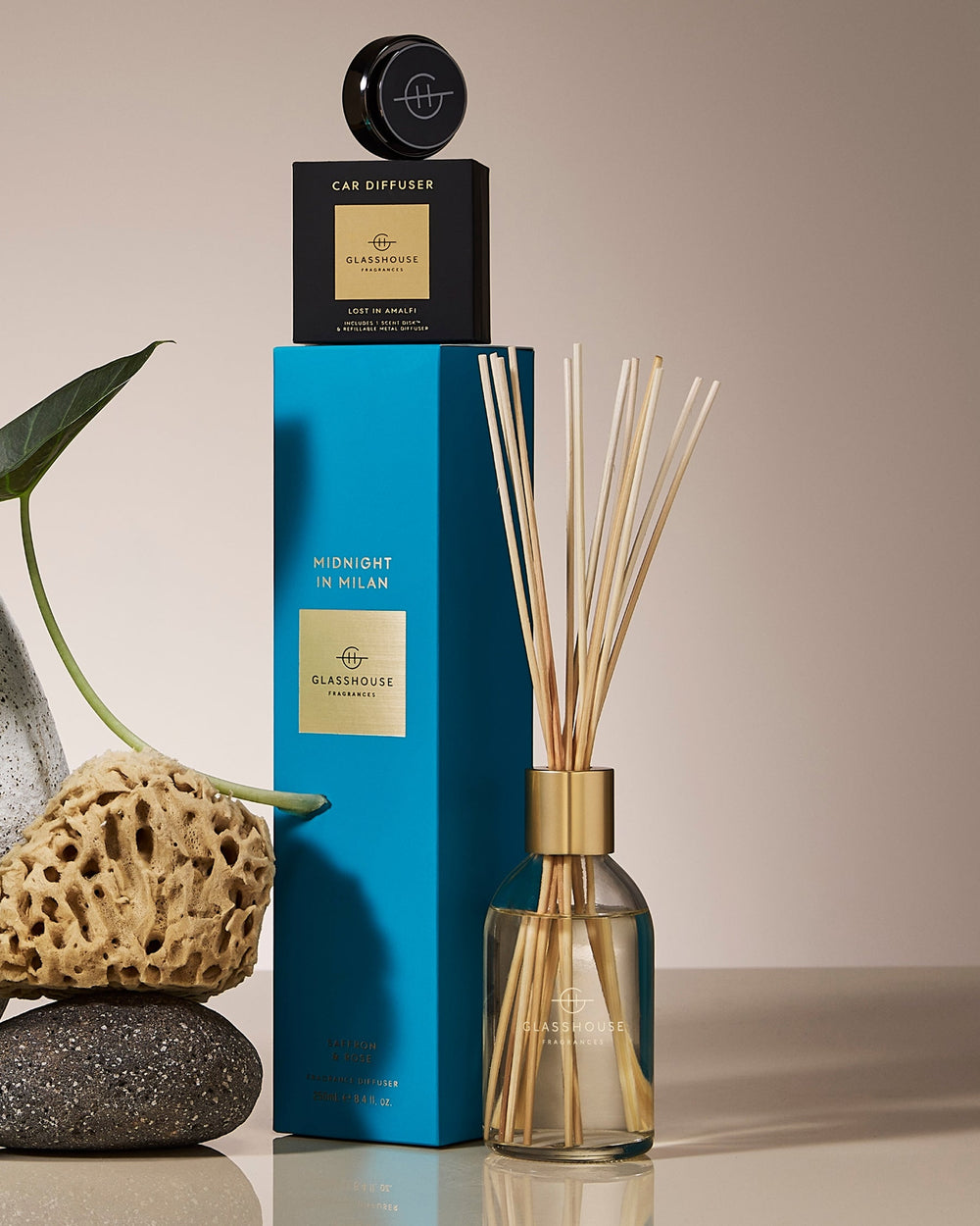 Glasshouse Fragrances Midnight in Milan 250mL Fragrance Diffuser lifestyle image