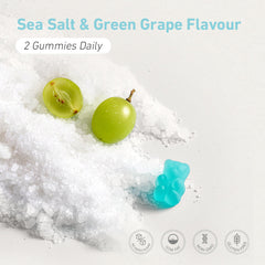 Teddi Lab by Unichi Hair Boost Gummy Pro 60 Gummies Sea Salt & Green Grape flavour and directions image