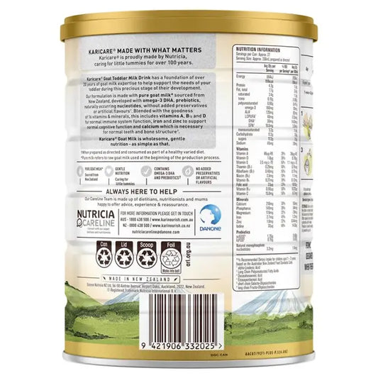 Karicare Goat Milk Stage 3 900g nutrition information and ingredients