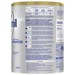 Aptamil Profutura Synbiotic+ Stage 2 Follow-On Formula 800g feeding and preparation information