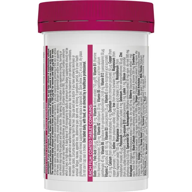 Swisse Ultivite Women's 50+ Multivitamin 90 Tablets