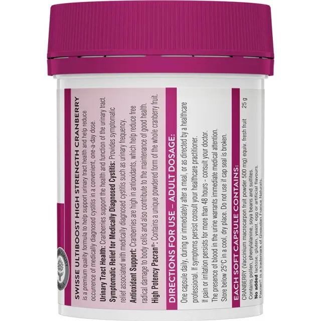 Swisse High Strength Cranberry 25,000mg 90 Capsules