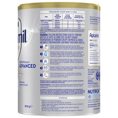 Aptamil Profutura 1 Infant Formula 800g feeding and preparation information