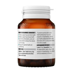 Blackmores Lutein Defence Back Label