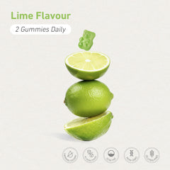 Teddi Lab by Unichi Women's Multi-Nutrient Gummy 60 Gummies Lime flavour and directions image