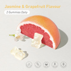 Teddi Lab by Unichi Nicotinamide Gummy Pro 60 Gummies Jasmine & Grapefruit flavour and directions image
