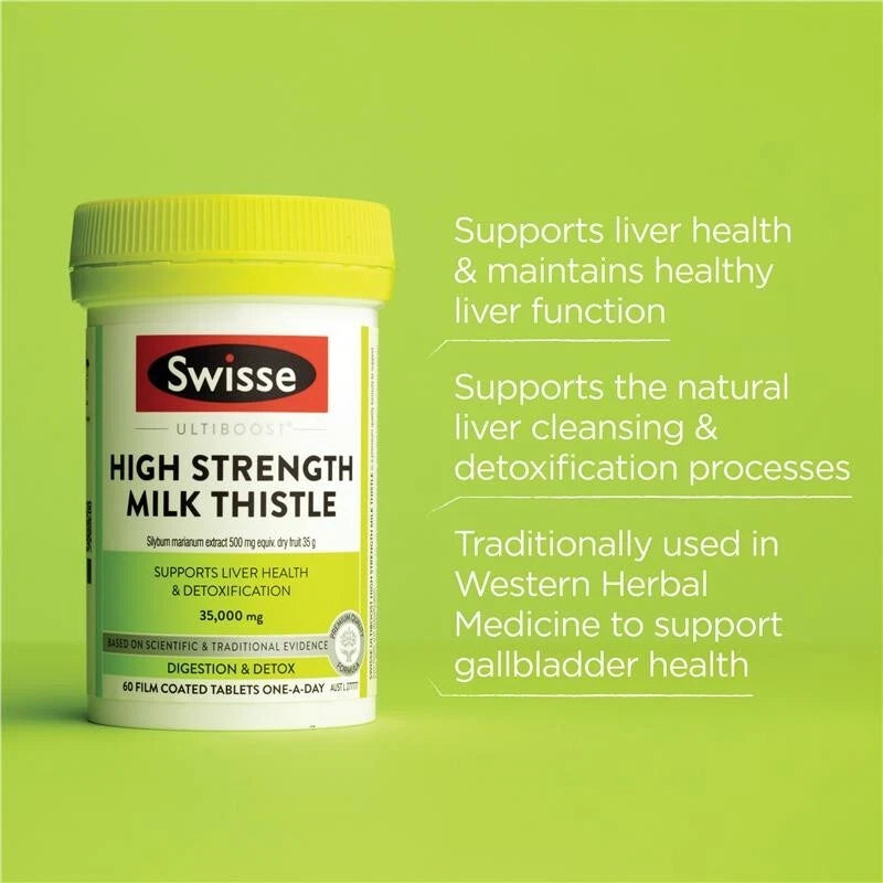 Swisse Ultiboost High Strength Milk Thistle 35000mg 60 Tablets
