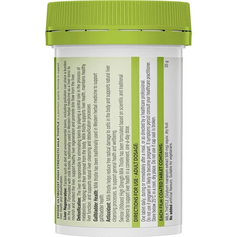 Swisse Ultiboost High Strength Milk Thistle 35000mg 60 Tablets
