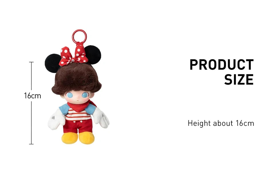 DIMOO WORLD × DISNEY Vinyl Plush Keychain product size guide