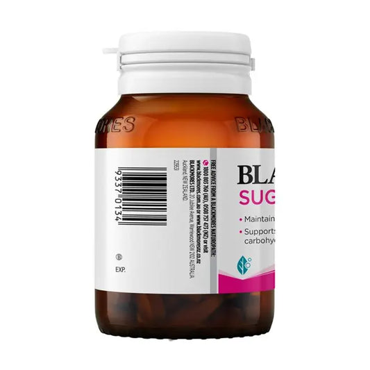 Blackmores Sugar Balance 90 Tablets Side Lable