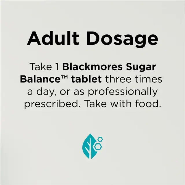 Blackmores Sugar Balance 90 Tablets Directions for Use Adult Dosage